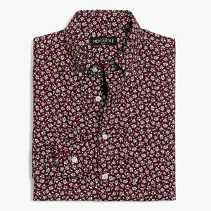 J Crew Flex Washed Floral Print Shirt Large Tall